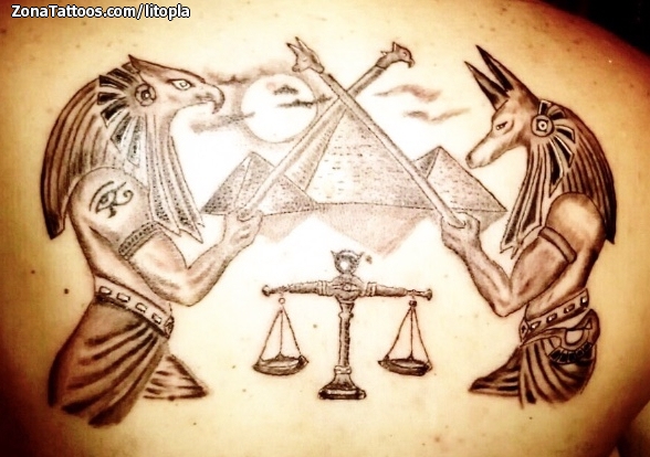 Tatuaje de Egipcios, Horus, Anubis