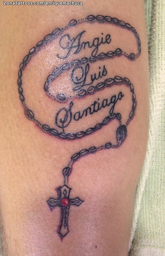 Tatuaje de Rosarios, Nombres, Religiosos