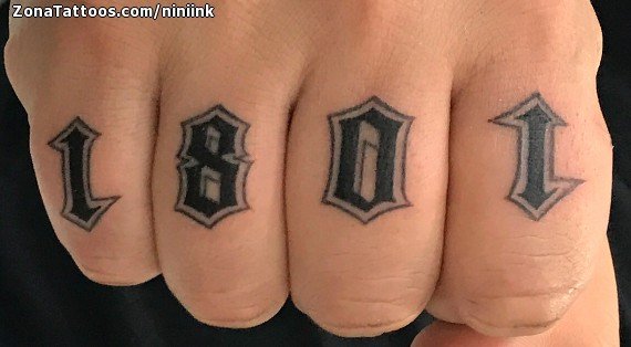 Tatuaje de Números, Dedos