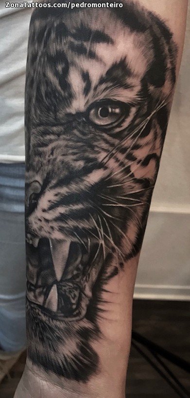 face tattoos and tiger tattoo half face tiger tattoo half face