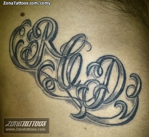 Tatuaje de Letras