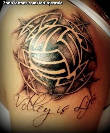 volleyball heartbeat tattoo