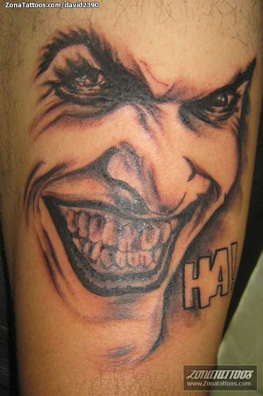 joker smile tattoo
